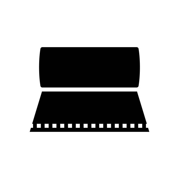 厨房卷纸巾字形图标矢量插图图片下载