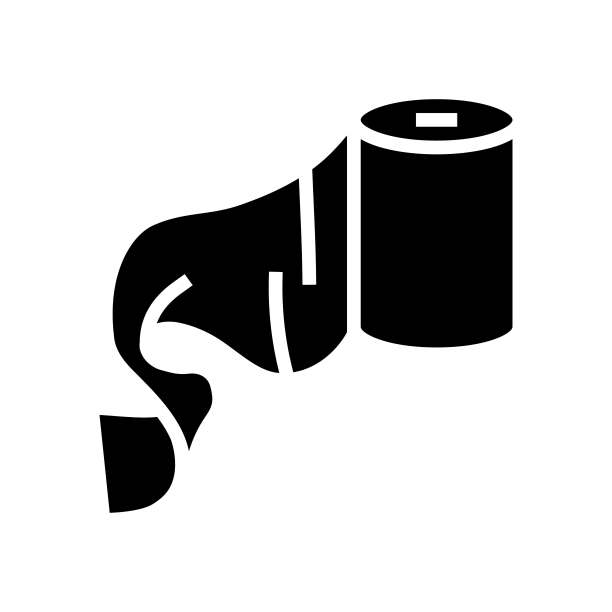 纸巾展开字形图标矢量插图图片下载