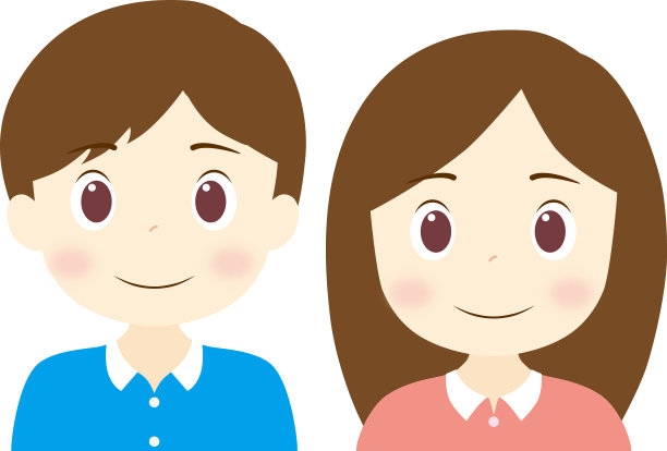 一对年轻夫妇的插图图片下载