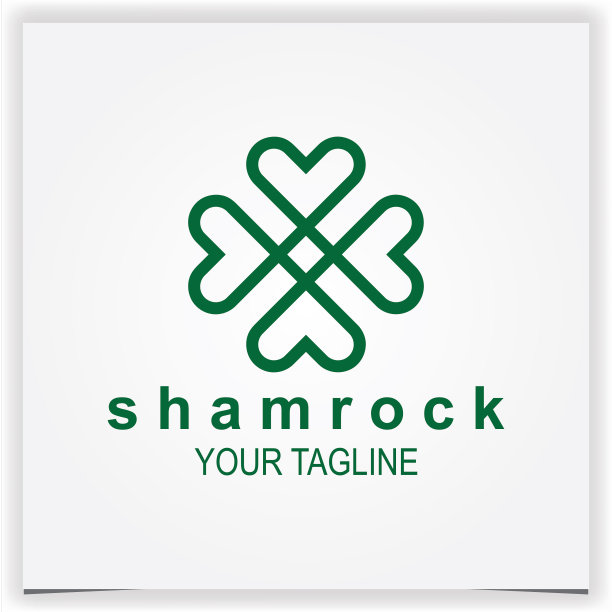 三叶草三叶草心爱标志设计优质优雅的模板矢量eps 10图片下载