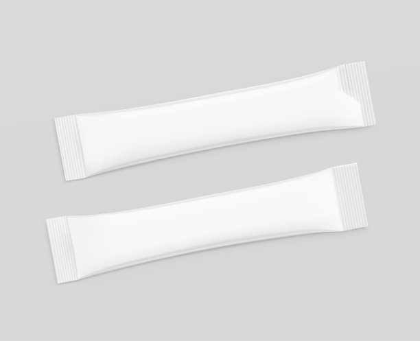 空白包装贴模型。一组不同角的木棍。平面视图。矢量插图。图片下载