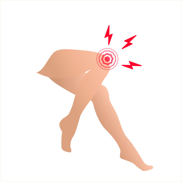 女性腿部膝盖有剧烈疼痛的迹象。图片下载