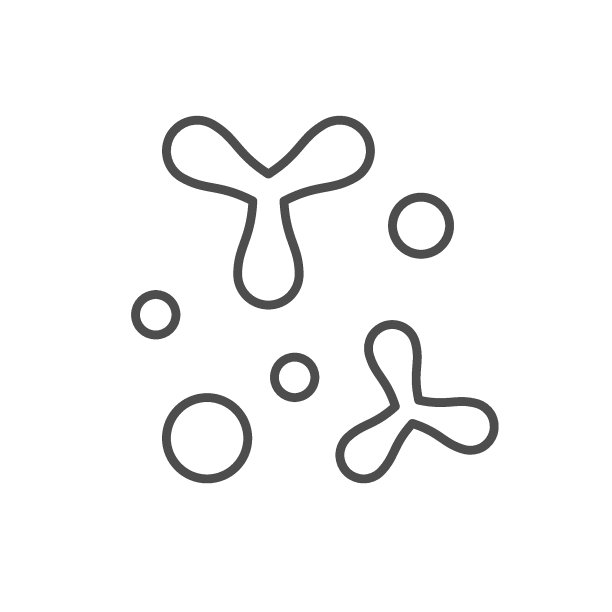 益生菌分子线轮廓图标图片下载