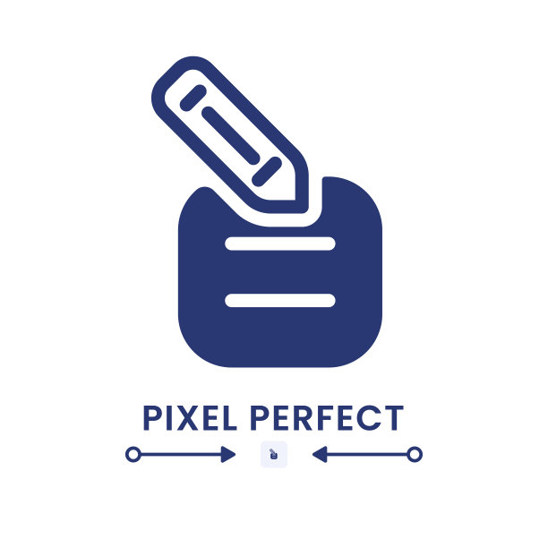 注意用铅笔黑色固体桌面图标图片下载