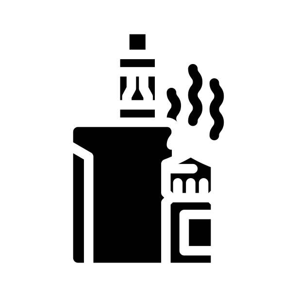 蒸汽气味标志符号矢量图图片下载