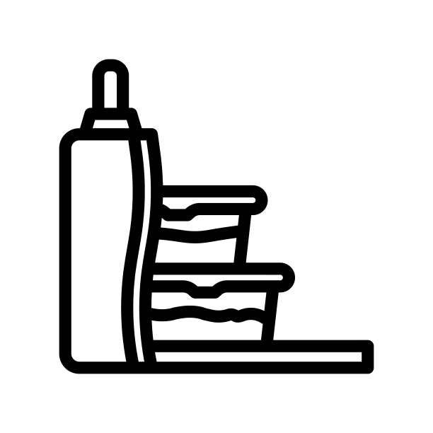 午餐盒袋容器线图标矢量插图图片下载