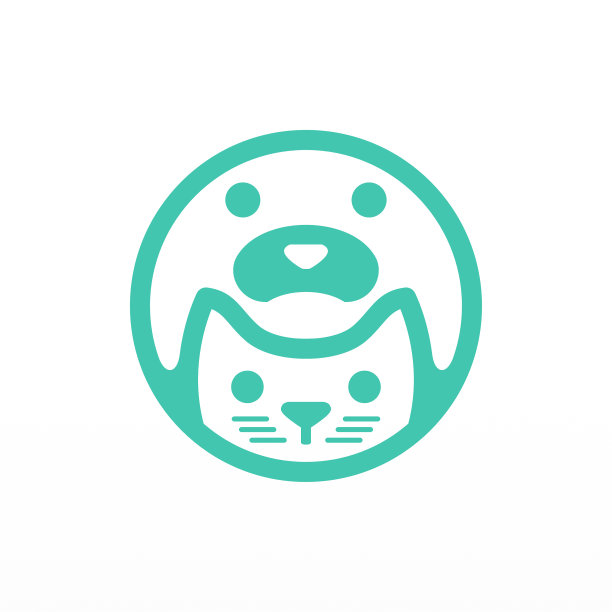 猫标志设计模板。独特的动物标志设计理念图片下载