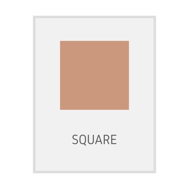 方形几何形状的卡片元素符号用于学前教育幼儿数学学习图片下载