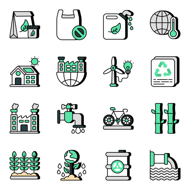 包自然和生态平面图标图片下载