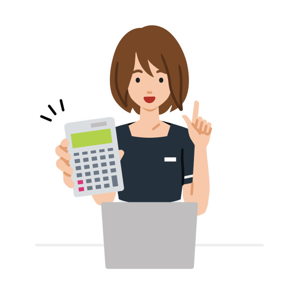 一个美容师，前台女接待员，在笔记本电脑前微笑着推荐、提议、展示估价并指着计算器图片下载