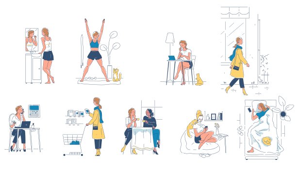 女性日常生活套装图片下载