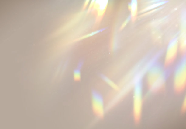 发光背景与棱镜光彩虹叠加。棱镜彩虹光泄漏叠加图片下载