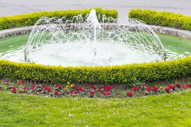 装饰性喷泉，维戈，西班牙。图片下载