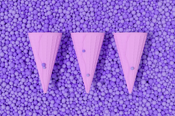 冰淇淋蛋筒上的球最小的夏季背景图片下载