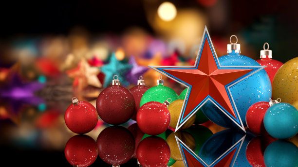 圣诞装饰品。新年快乐图片下载