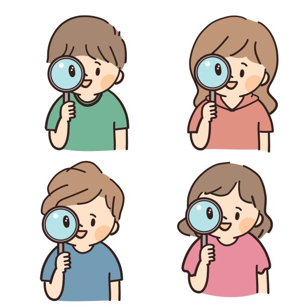 孩子们拿着放大镜图片下载