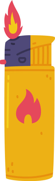 黄色打火机作为便携式点火装置图片下载