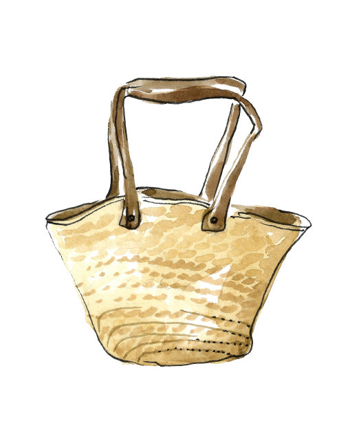 时尚的夏日沙滩包。图片下载