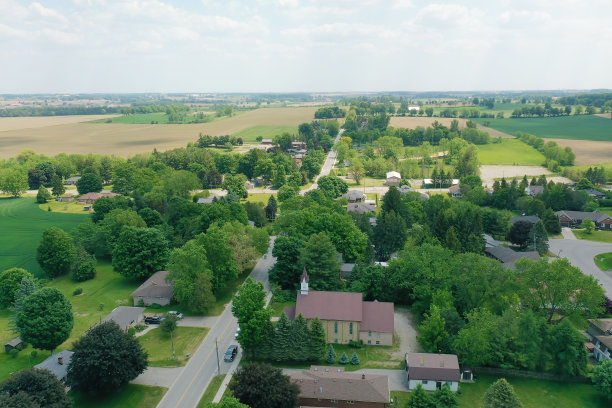 加拿大安大略省斯威堡的航拍图图片下载