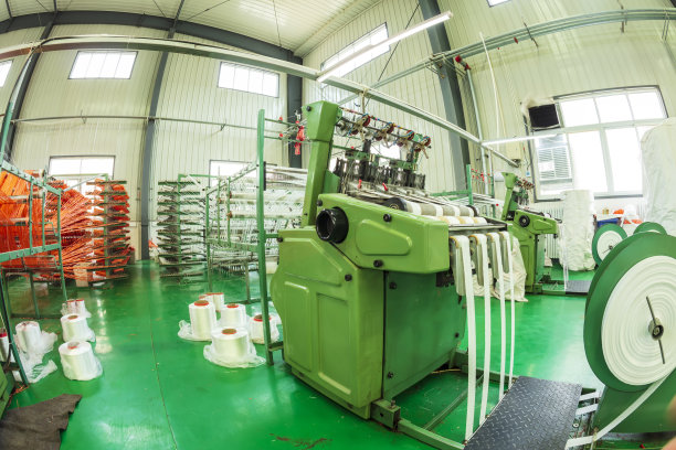 纺织带生产车间，生产纺织带的工厂车间图片下载