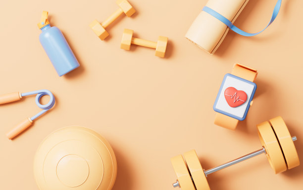 健身带有卡通风格，3d渲染。图片下载