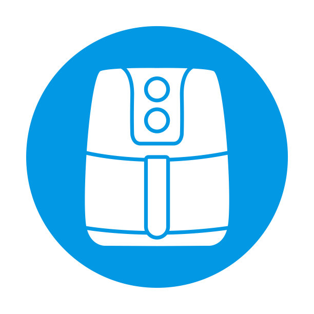 烹饪空气炸锅器具图标矢量平面设计，标志，网站，社交媒体，移动应用程序，UI插图图片下载