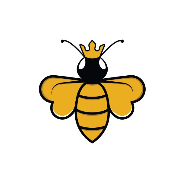 蜜蜂矢量图标说明图片下载