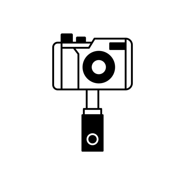 防水相机字形矢量图标，可以很容易地编辑或修改图片下载