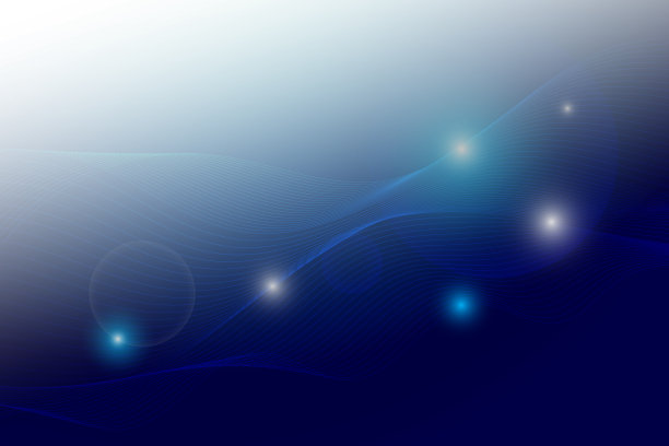 抽象的蓝色和白色背景与未来的霓虹灯，波浪图案，科技背景。矢量插图。图片下载