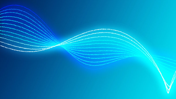 波浪线粒子技术背景图片下载