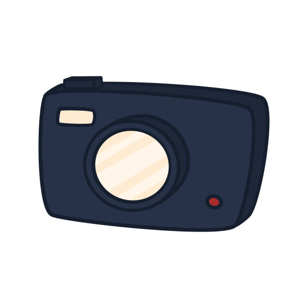 复古主题的相机图标插图设计图片下载