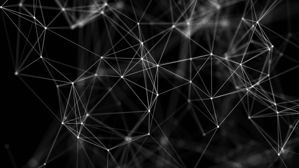 抽象的背景与连接点和线。网络连接结构。三维渲染图片下载