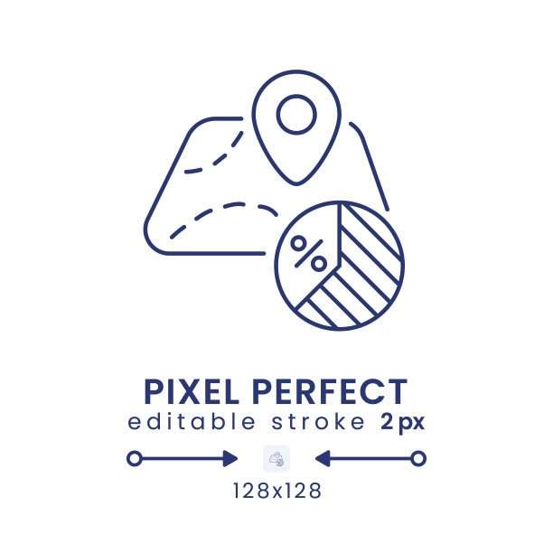 州和地方税线性桌面图标图片下载