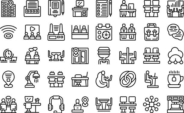 联合办公空间图标设置大纲办公室图片下载