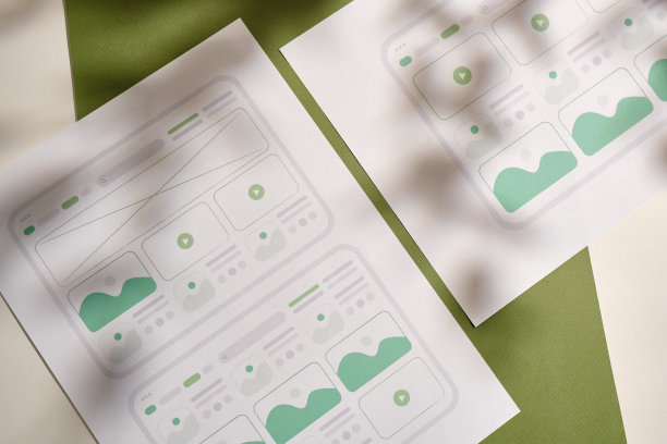 UX网站设计线框图。草图，原型，框架，布局未来设计项目。UI/UX -用户界面，用户体验设计师。网页设计工作室的创意概念。网站开发图片下载