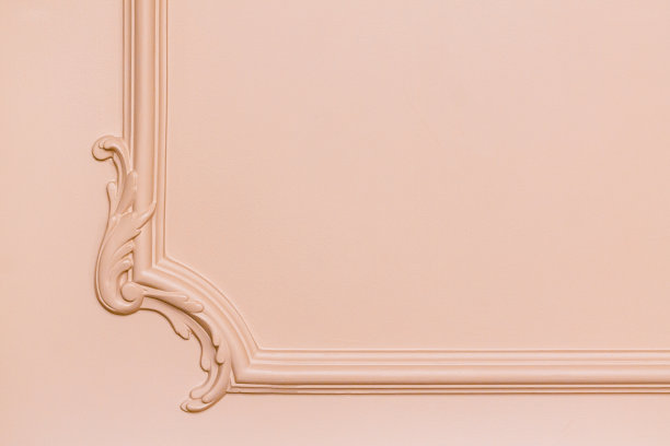 豪华米色墙壁设计浅浮雕与灰泥造型经典风格图片下载