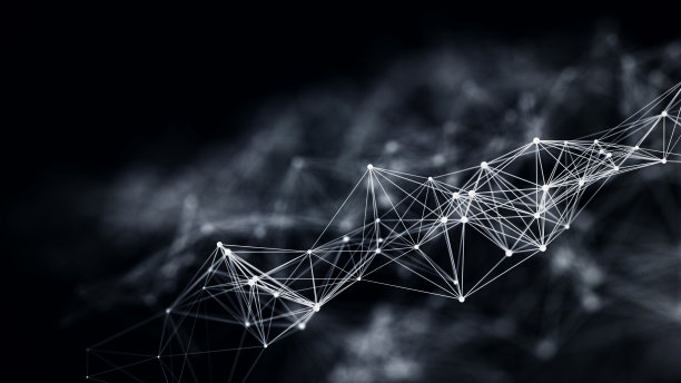 用点和线抽象空间。网络结构。设计的背景概念。3 d渲染。图片下载