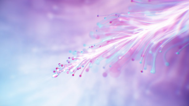 抽象紫色和蓝色背景花粒子图片下载