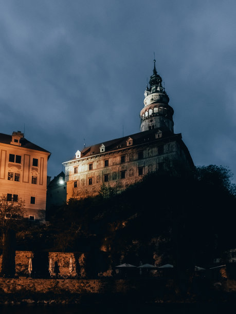 傍晚的捷克克鲁姆洛夫城堡图片下载