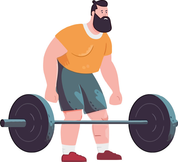 肌肉发达的运动员在健身房举重图片下载