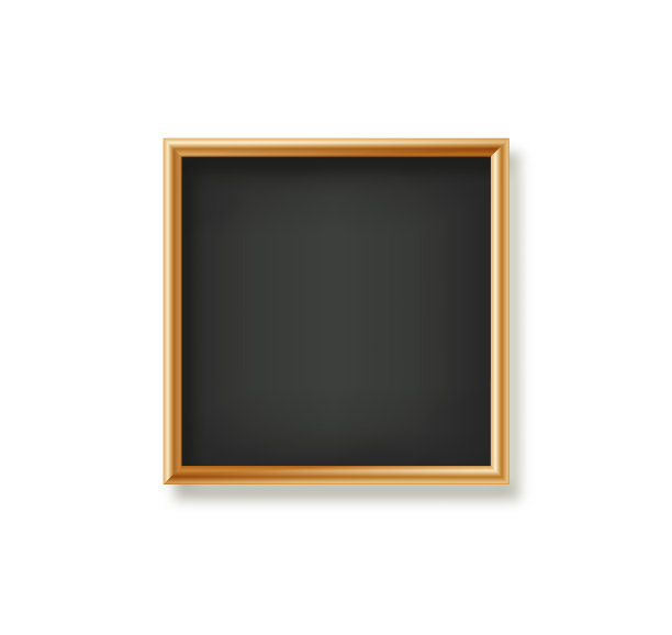 招牌挂在木框里。餐厅菜单板。学校矢量黑板，书写表面的文字或绘图。空白的广告或展示板向量。图片下载