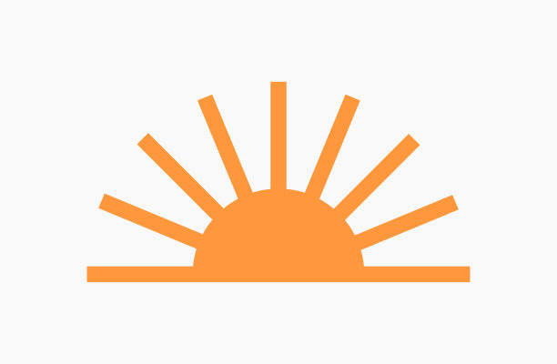 夕阳图标。图片下载