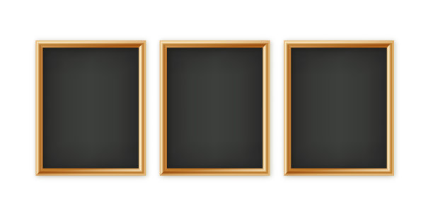 招牌挂在木框里。餐厅菜单板。学校矢量黑板，书写表面的文字或绘图。空白的广告或展示板向量。图片下载