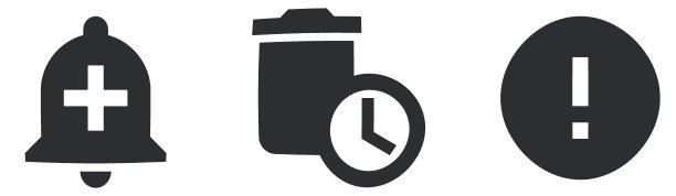 一组3个图标。现代细线图标。勾勒出孤立的标志。线性符号集。图片下载