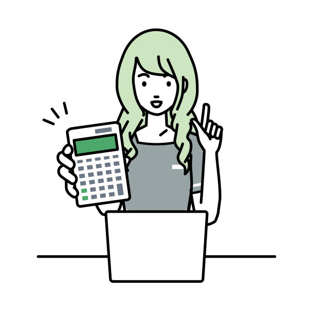 一个美容师，前台女接待员，在笔记本电脑前微笑着推荐、提议、展示估价并指着计算器图片下载