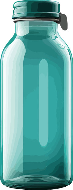 新鲜的饮用水，透明玻璃瓶图片下载