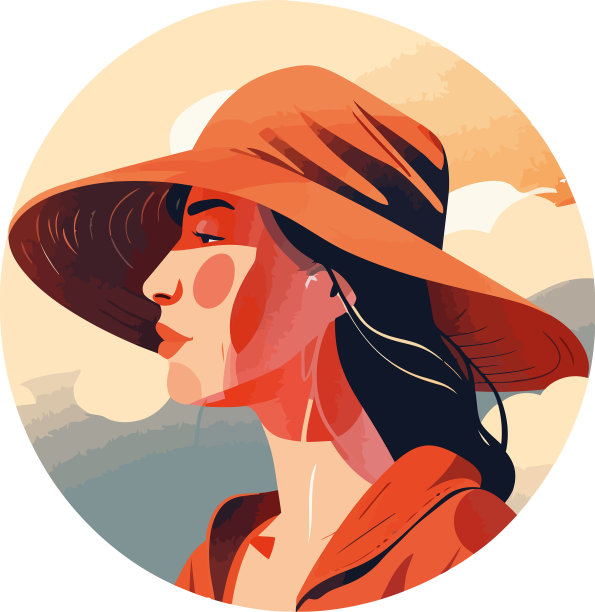 一个穿着泳装的现代女性在户外的剪影图片下载