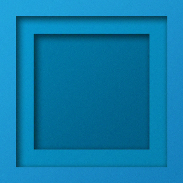 剪纸画框背景蓝色图片下载