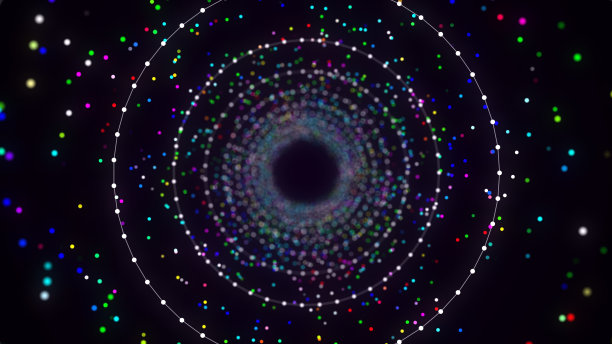 网络未来速度隧道。科幻虫洞。具有连接线和点的三维线框门户。数据流。技术网格漏斗。3 d渲染。图片下载