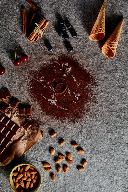 美食冰淇淋背景与空白的空间图片下载